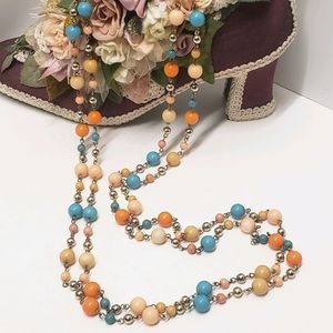 Beautiful Acrylic Pastel Beaded Necklace by Esmor
